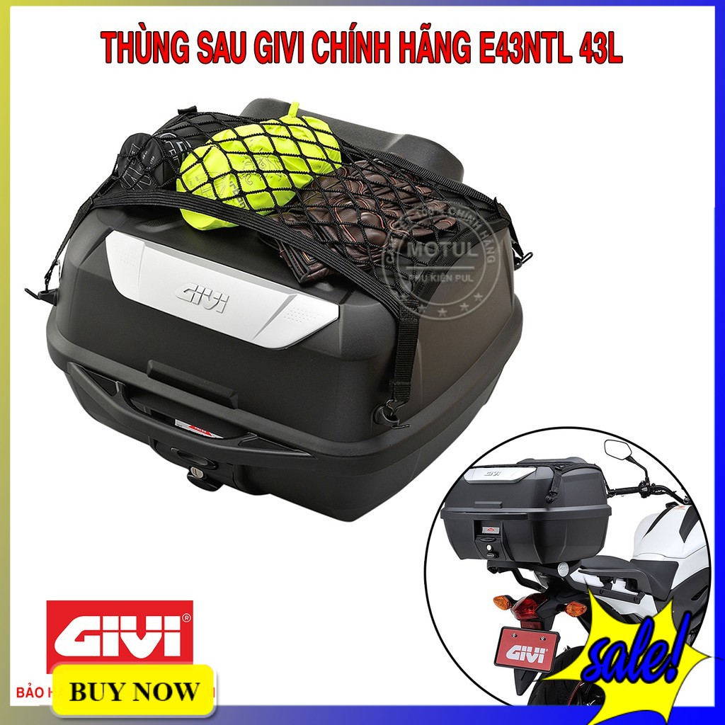 Thùng sau GIVI e43ntl-adv có lưới dung tích 43 lít hàng chính hãng bảo hành 2 năm