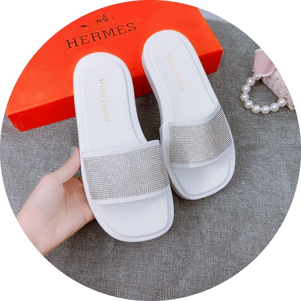 [RẺ NHẤT SHOPEE] DÉP ĐẾ XUỔNG NỮ HOT TREND QUAI BÁN ĐÁ SANG LẤP LÁNH HÀNG LOẠI 1 ĐẾ NHẸ ĐẸP