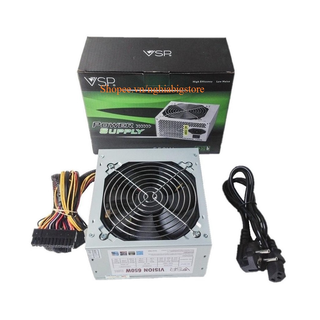 Bộ Nguồn Máy Vi Tính PC Vision ATX 650W (Kèm Dây Nguồn)