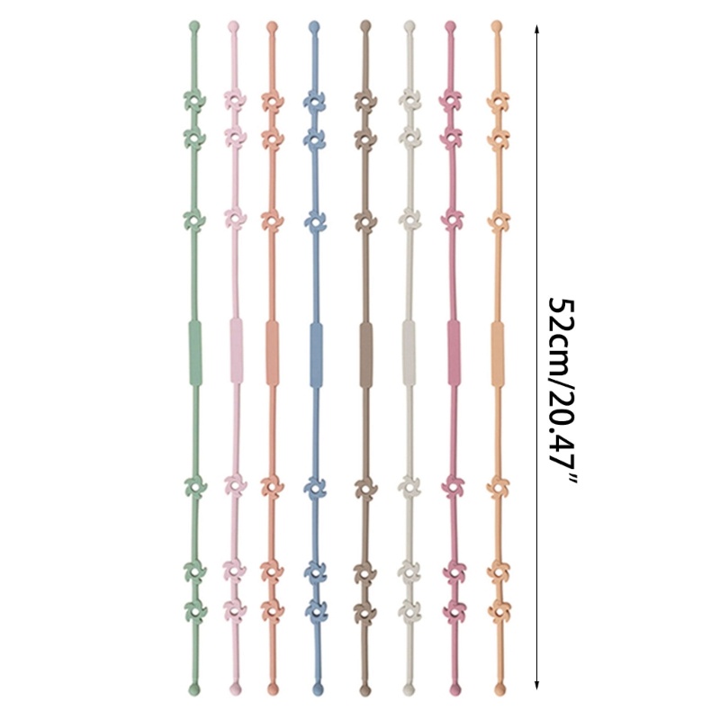 Đồ Chơi Dây Xích Gắn Núm Vú Giả Bằng Silicone Chống Thất Lạc An Toàn Cho Bé Mọc Răng