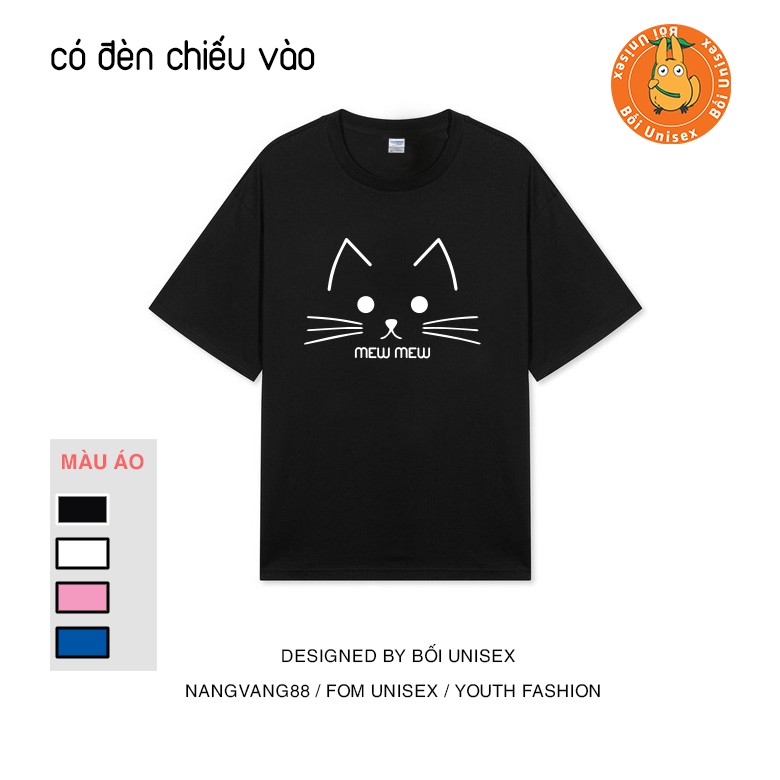 Áo Thun Tay Lỡ Nam Nữ Unisex MEO MEO Bối Unisex