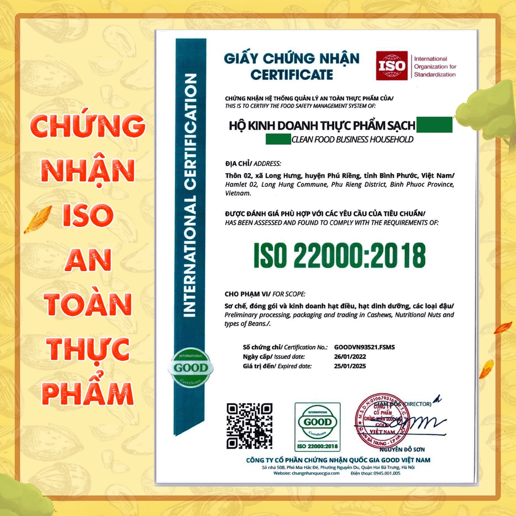 Hạt điều rang muối nguyên hạt size lớn, Hạt điều Bình Phước rang muối 500g nguyên vỏ lụa a cồ - Tida Food