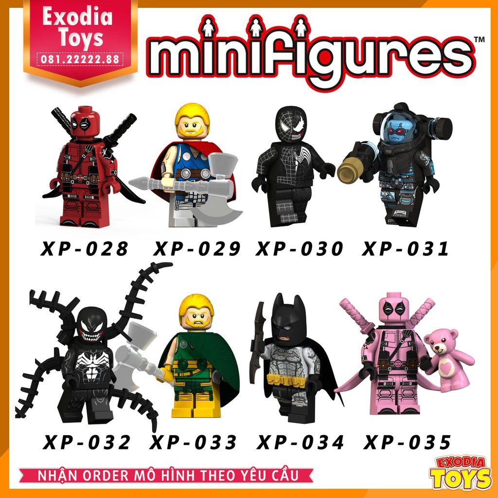 Xếp hinh Minifigure Siêu anh hùng vũ trụ Marve và DC Comics - Đồ Chơi Lắp Ghép Sáng Tạo - KORUIT KT1004