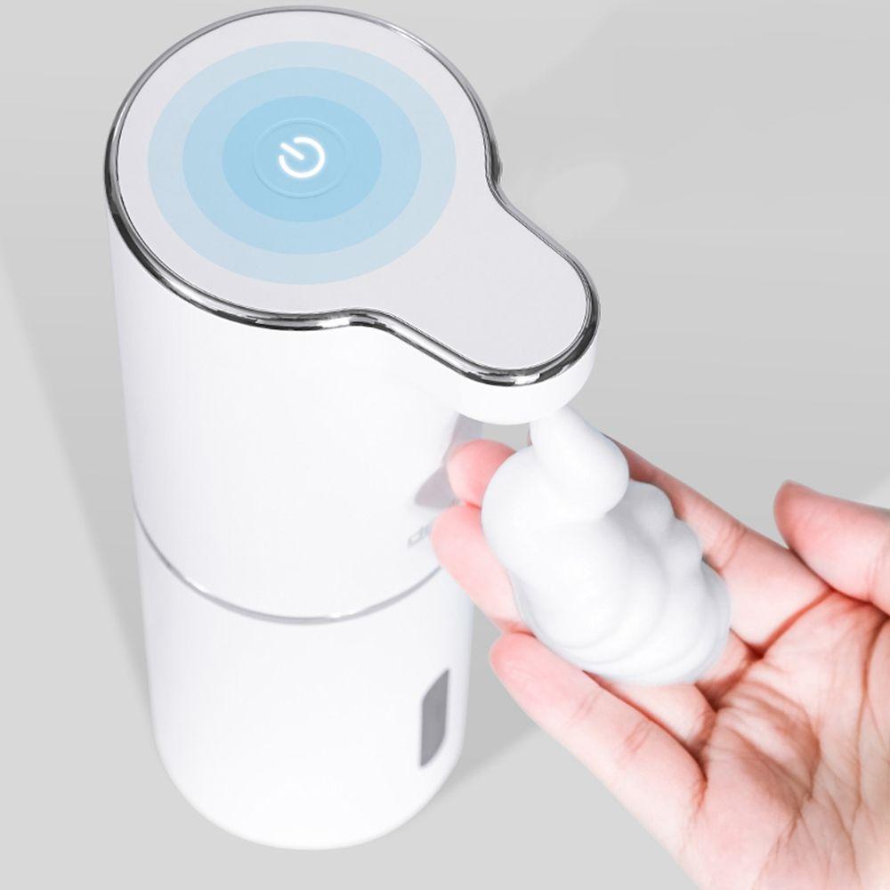 Bình Đựng Xà Phòng Rửa Tay Cảm Ứng Thông Minh Chống Nước Màu Trắng Sạc USB