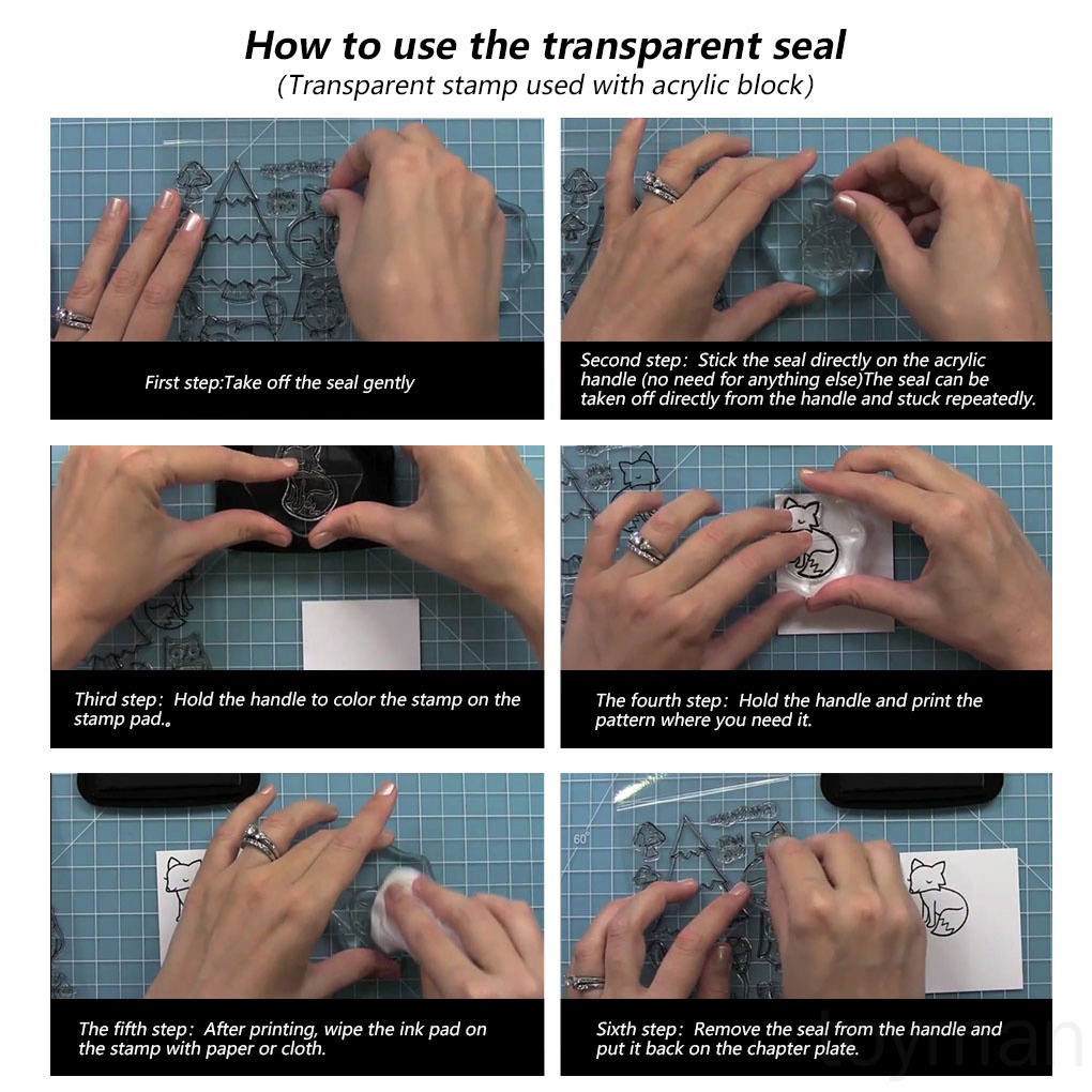 Con Dấu In Chữ Trang Trí Sổ Tay Diy