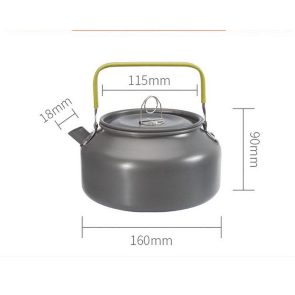 Bộ Nồi Nấu Ăn Dã Ngoại Hợp Kim Nhôm - Bộ Nồi Cắm Trại Du Lịch 9 Món Siêu Tiện Lợi