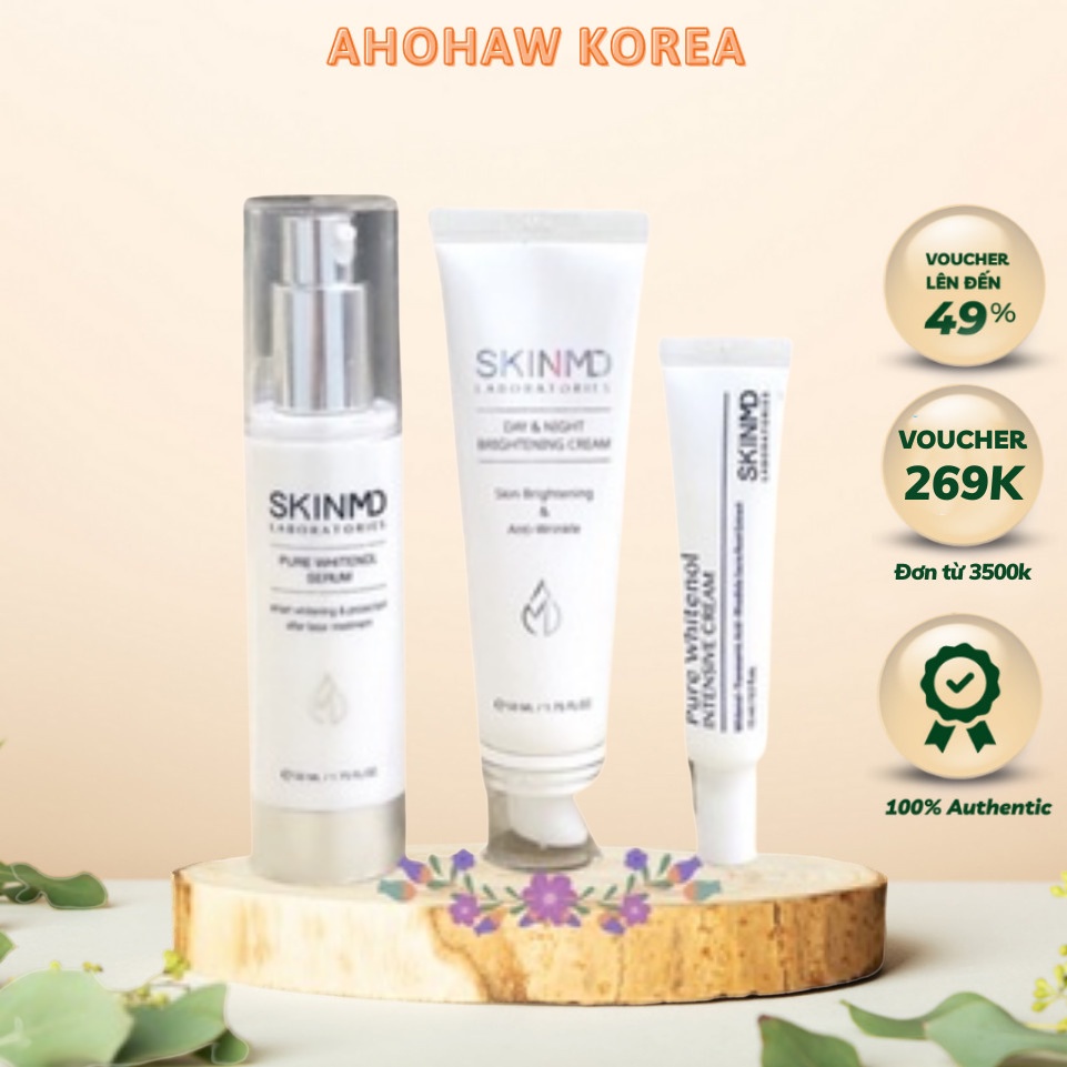 Bộ Dưỡng Trắng SkinMD Chăm Sóc Da Mặt dưỡng trắng, cấp ẩm , tái tạo làn da