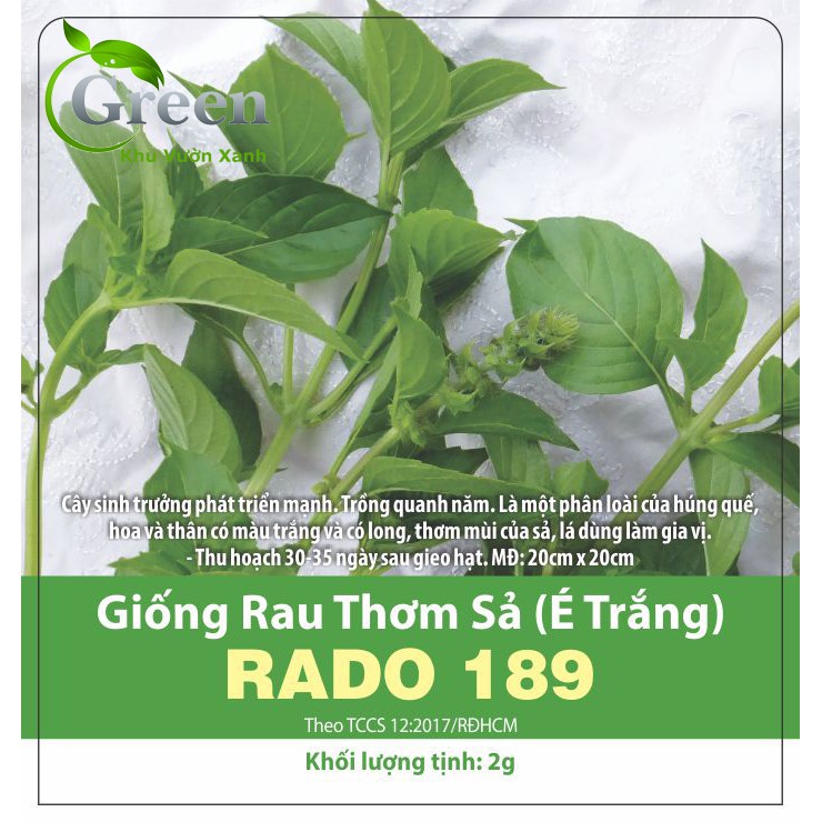 Hạt Giống Rau Thơm Sả