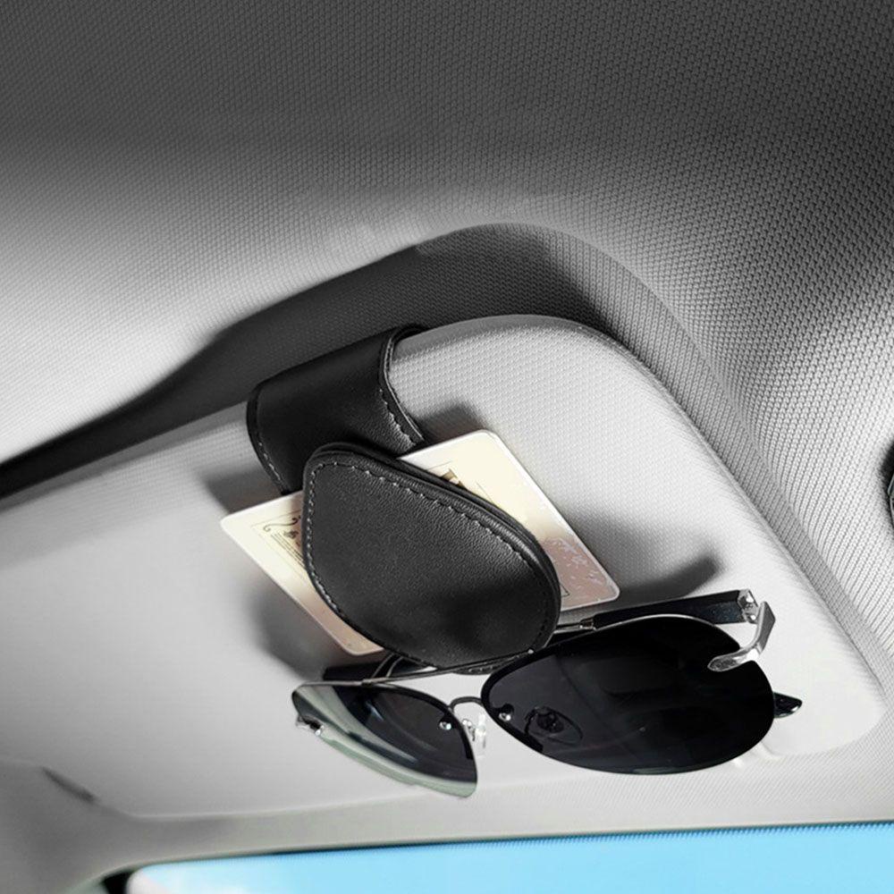 Kẹp Giữ Mắt Kính Bằng Da Gắn Tấm Che Nắng Xe Hơi Chất Lượng Cao Ốp