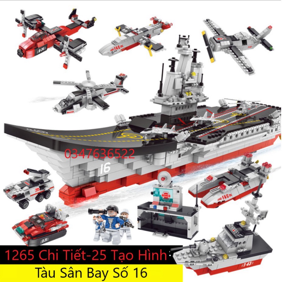 MamTh- [1265 CHI TIẾT-HÀNG CHUẨN] BỘ ĐỒ CHƠI XẾP HÌNH LEGO CHIẾN HẠM, LEGO OTO, LEGO ROBOT, LEGO TÀU THUYỀN, LEGO CITY