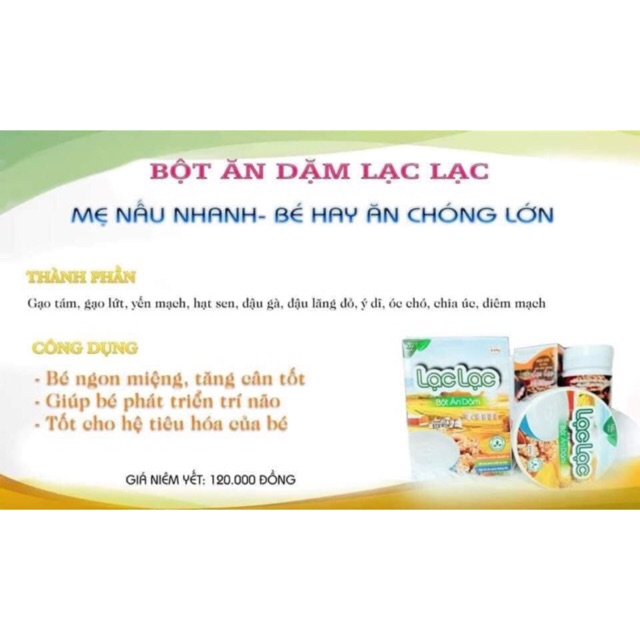 Bột ăn dặm lạc lạc