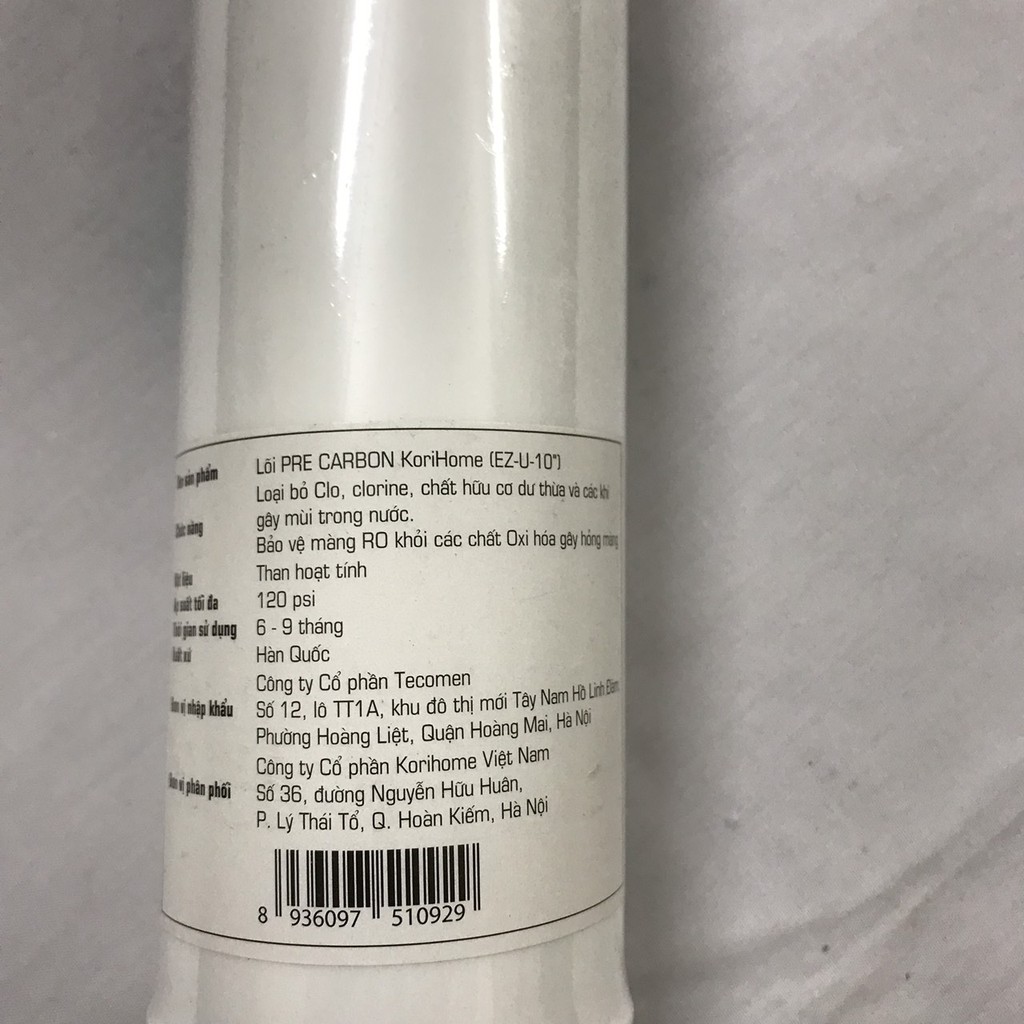 Lõi lọc Pre Cacbon 10&quot; U TYPE - KoriHome