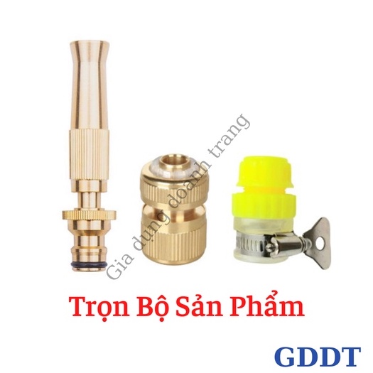 Đầu vòi xịt tăng áp bằng đồng, Vòi xịt tăng áp tưới cây rửa xe lắp vòi nước gia đình