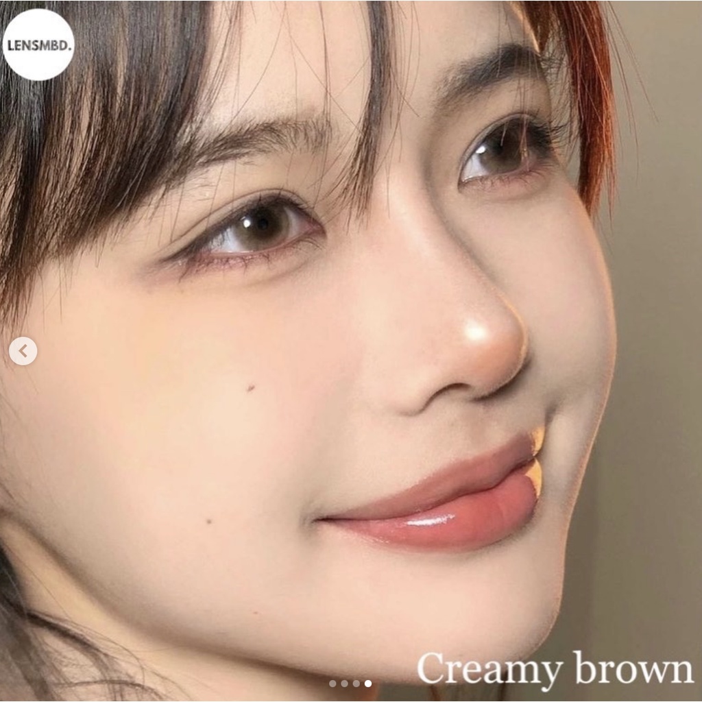 LENS KÍNH ÁP TRÒNG CẬN MÀU TỰ NHIÊN LENSMBD CREAMY BROWN