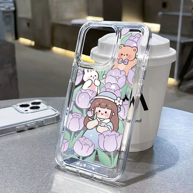 Ốp Điện Thoại Trong Suốt Hình Gấu Hoạt Hình Cho iphone 11 13 7 8 Plus 12 13Pro Max X XS Max 7 8 SE 2020