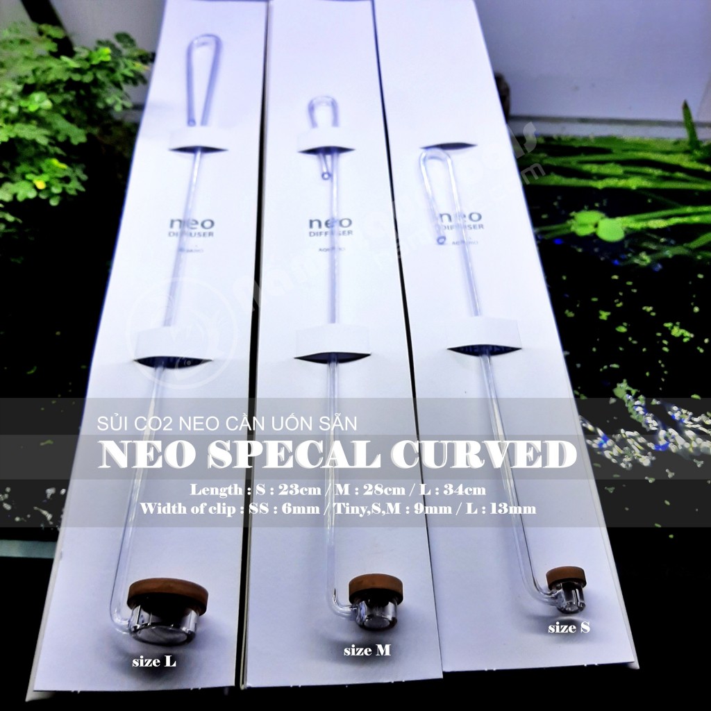 Sủi NEO SPECAL CURVED | Sủi CO2 NEO siêu mịn với cần dài &amp; uốn cong sẵn