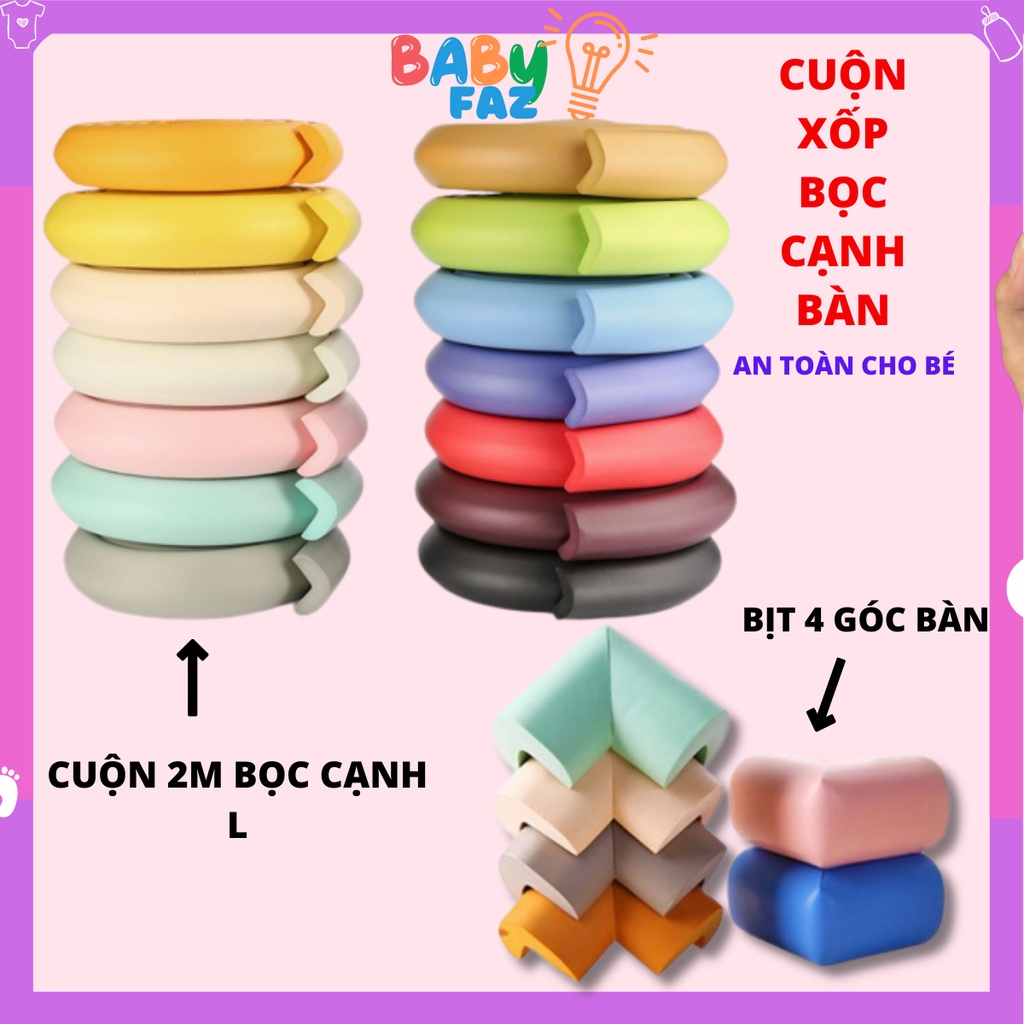 MIẾNG XỐP bọc cạnh bàn cạnh giường, góc bàn giữ an toàn cho bé