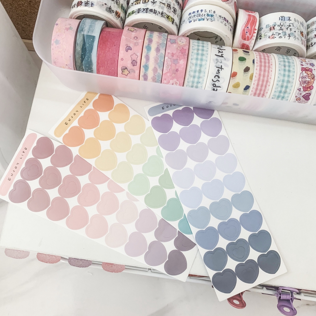 Miếng dán hình trái tim nhiều màu dễ thương dùng để trang trí | BigBuy360 - bigbuy360.vn