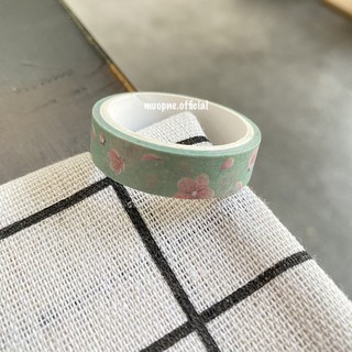 Cuộn giấy dán washi hình hoa trang trí sổ tay