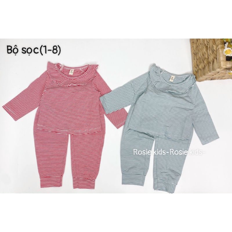 Bộ dài ngủ bé gái 8-15kg thun cotton co giãn