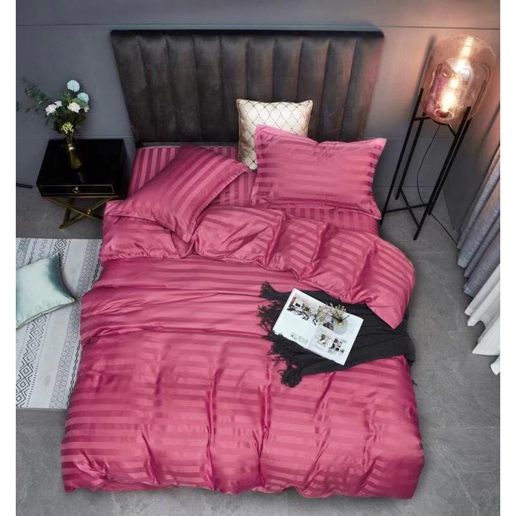 Bộ chăn ga gối kẻ sọc cotton 3F cho khách sạn, resort, nhà nghỉ - GIÁ TỐT - Đủ Size