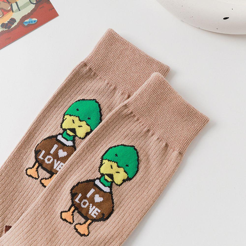 NICKOLAS Vớ Nữ Họa Tiết Hoạt Hình Harajuku Vui Nhộn
