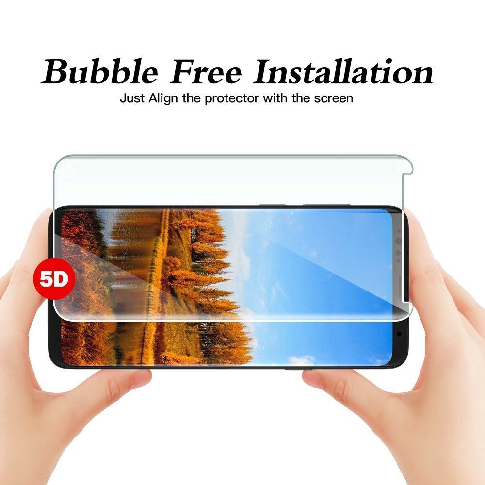 Miếng dán cường lực 5D bảo vệ màn hình điện thoại Samsung Galaxy S8 S9 Plus