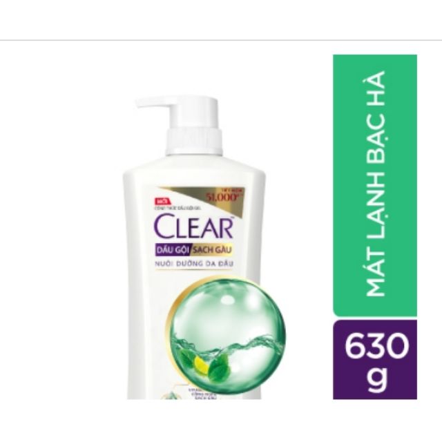 Clear mát lạnh bạc hà 630g