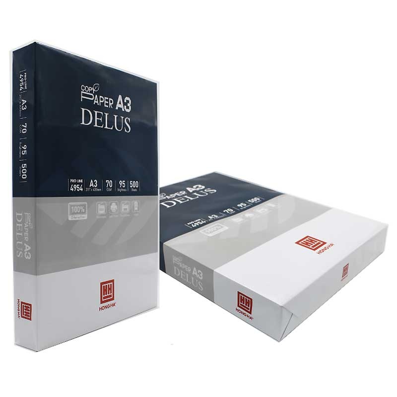 Giấy Photo A3 Định Lượng 70 Gsm Delus Hồng Hà 4954