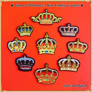 Miếng vá dán ủi thêu thiết kế vương miện Game Of Thrones