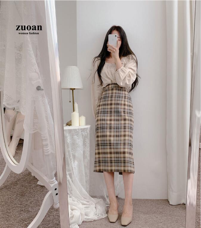 Áo/ Chân váy SUXI màu trơn kiểu Hàn Quốc xinh xắn cho nữ