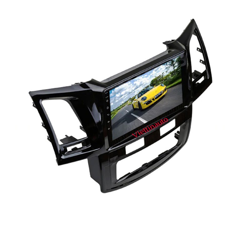Mặt dưỡng lắp màn hình 9 In Toyota Fortuner, Toyota Hilux 2009-2014 Kèm rắc nguồn Zin