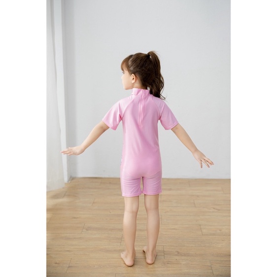 Đồ Bơi Liền Thân Ngắn Tay Unicorn Cao Cấp Màu Sắc Dễ Thương Dành Cho Bé Gái Từ 14kg đến 30kg - Mebena