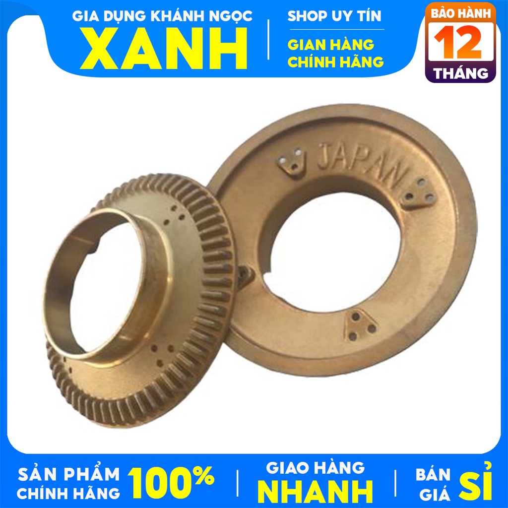 2 Sen đồng / Mâm đồng THAU chia lửa bếp gas dương thông dụng (2 cái)-Thay thế đa số bêp ga thông dụng phi 43mm