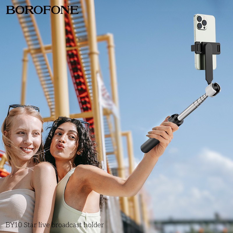 Gậy Selfie Bluetooth BOROFONE BY10 Điều Khiển Từ Xa - Tripod Có 3 Chân Đỡ - Gậy Selfie - Chụp Hình - CHÍNH HÃNG