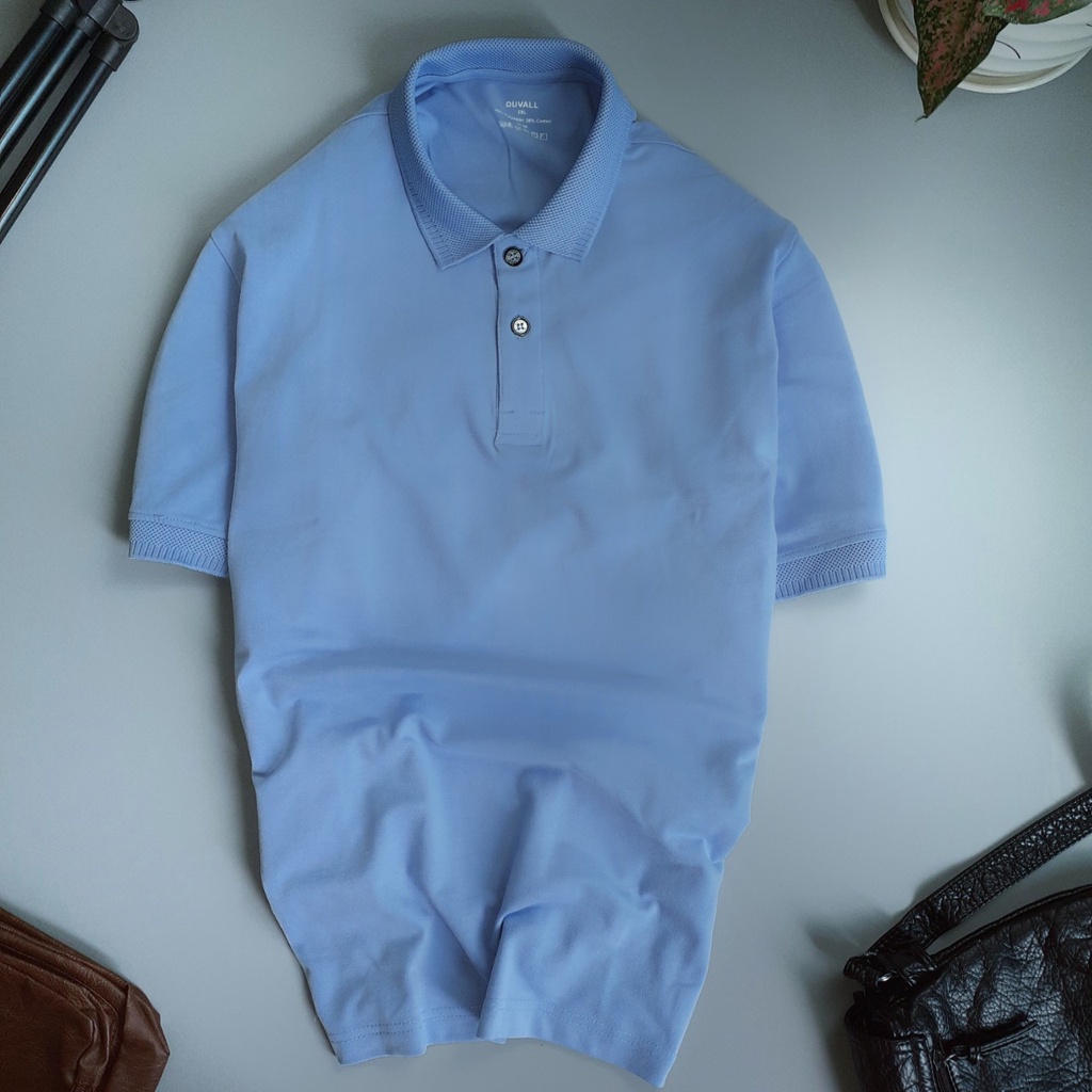 Áo Polo Nam Vải Cotton Cá Sấu DUVALL Co Giãn Cao Cấp Dệt Bo Lưới Chuẩn Form Cổ Bẻ Tay Ngắn TAHISTYLE | BigBuy360 - bigbuy360.vn