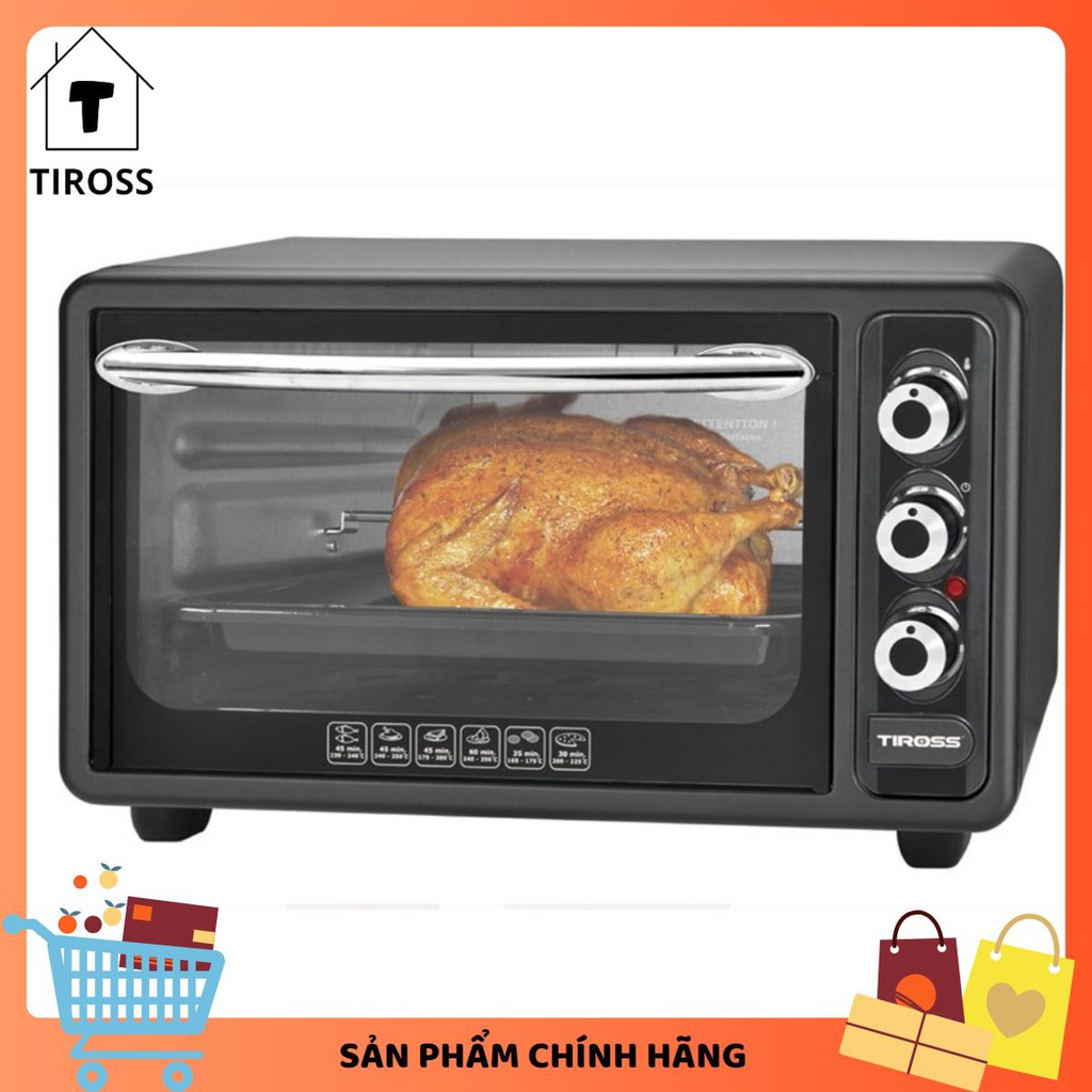 [Mã 44ELSALE2 giảm 7% đơn 300K] [Tiross123] Lò nướng điện Tiross TS 9602 (40l), sản phẩm chính hãng, bảo hành 12 tháng