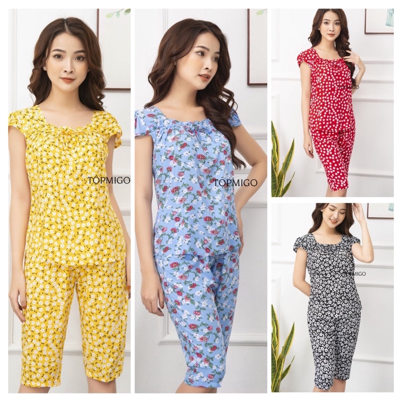 BỘ MẶC Ở NHÀ cổ tim 💥Bộ lanh lụa nhật mặc nhà