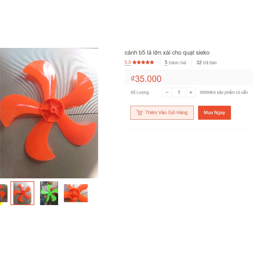 Cánh Quạt B5 Senko Cốt Tròn 43cm chính hãng 150g