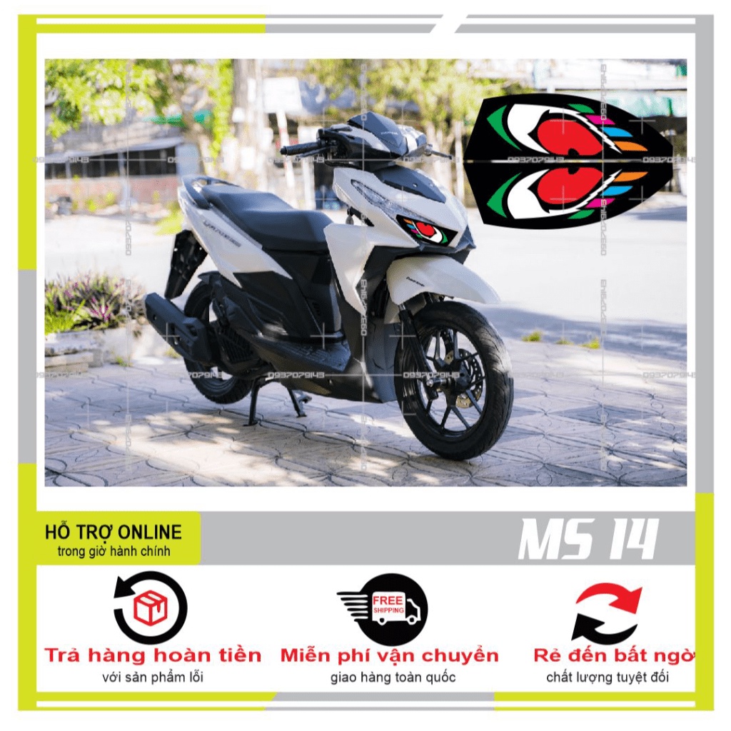 TEM DÁN ĐÈN SƯƠNG MÙ XE VARIO 2017 (DECAL TRONG SUỐT) MS 14 - SHINDECAL2