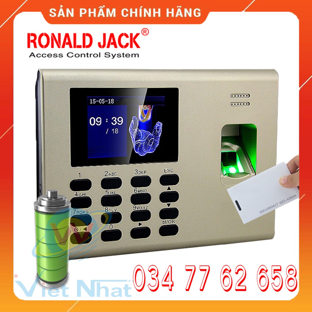 Ronald Jack DG-1000 - Máy Chấm Công Vân Tay, Thẻ Từ và Kiểm Soát Cửa - Hàng Nhập Khẩu Chính Hãng