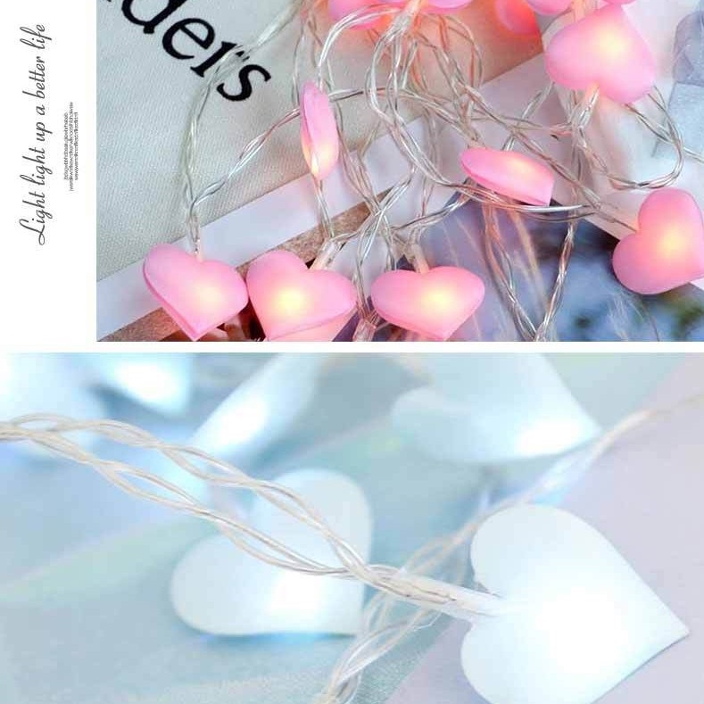 [ 1.5/3M Christmas LED Love Heart String Lights Decoration for Home Room Xmas Valentines Day Festival Party ]