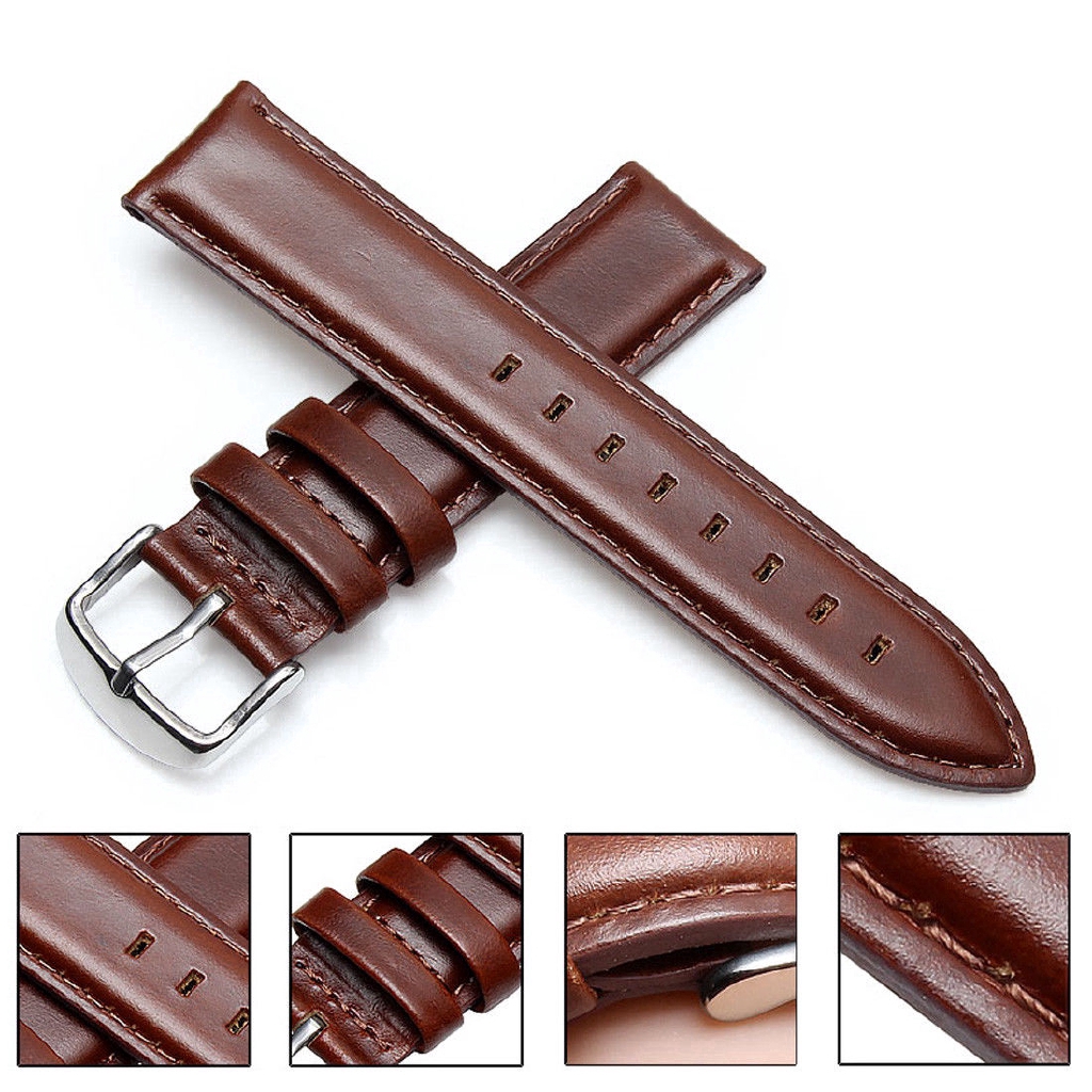 Dây đeo đồng hồ bằng da tháo lắp nhanh kích thước 18 20 22mm