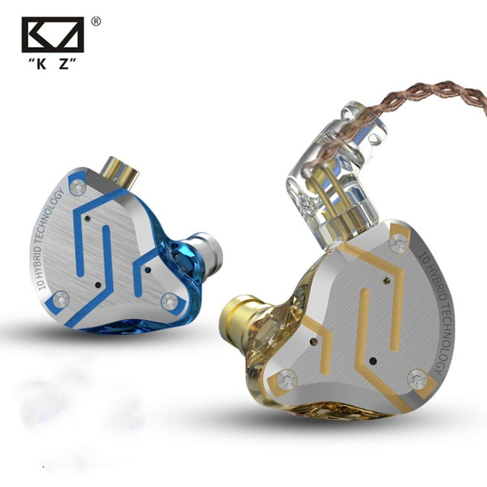 KZ ZS10 Pro Earphones 4BA+1DD Hybrid In Ear Headphone HIFI Headset DJ Monitor Earphone Earbuds KZ ZS10 ZST CCA C10 C16