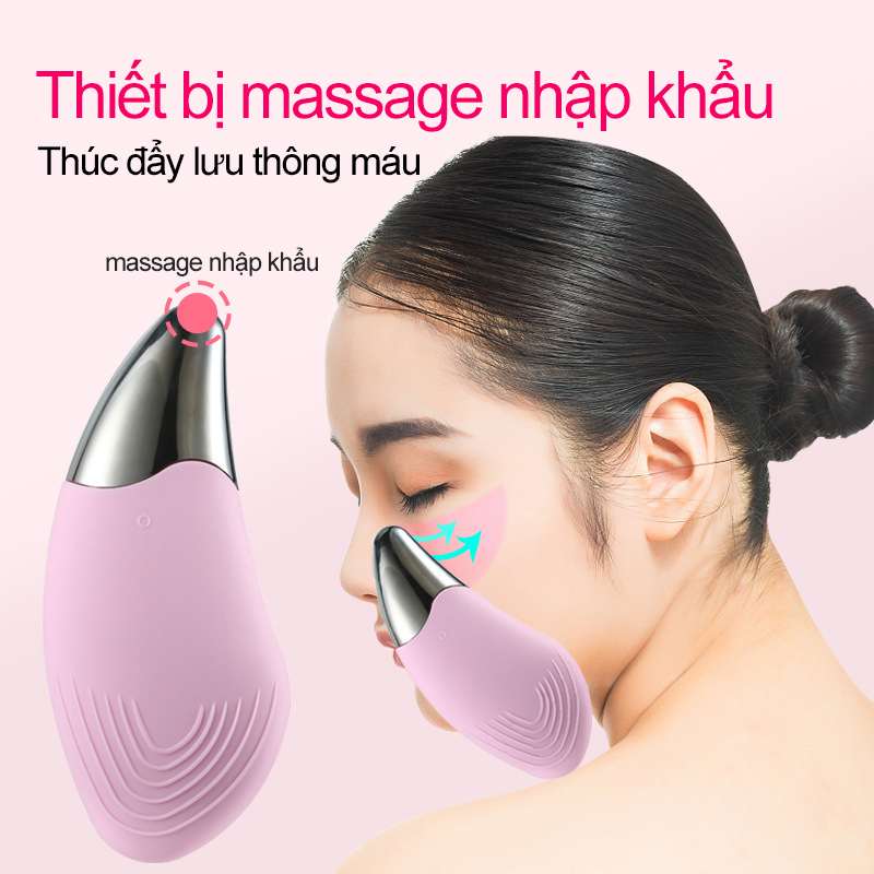 Bảo hành 1 tháng- Máy Rửa Mặt -Máy massage rửa mặt cầm tay Silicon BR-020