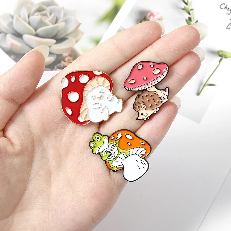 Pin cài áo nấm lùn cute - GC283