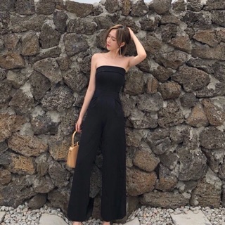jumpsuits Cúp Ngực Quần Suông Dài
