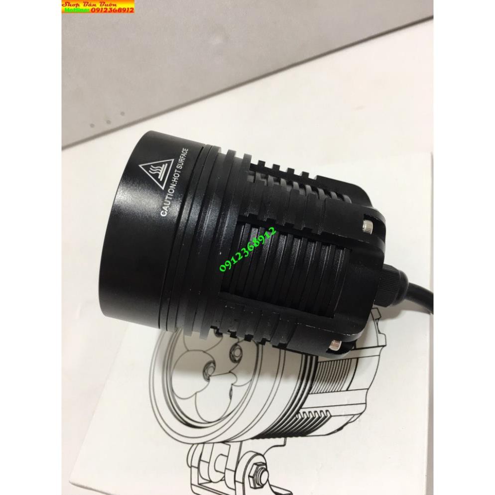 ĐÈN LED TRỢ SÁNG L6X-MOTORFANS CHÍNH HÃNG-CHIP XML2 XỊN – CÔNG SUẤT CHUẨN 60W