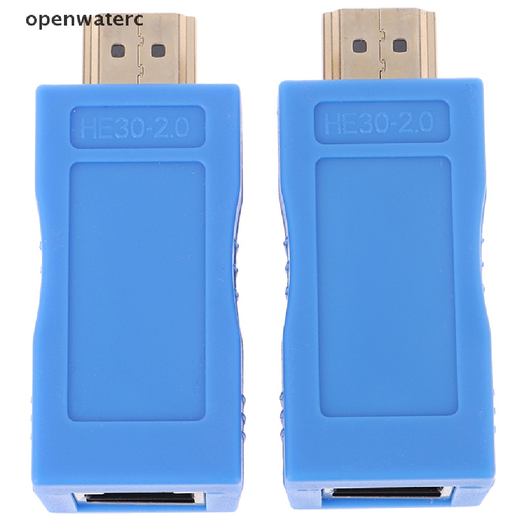 Bộ 2 Đầu Nối Mở Rộng HDMI 1080P Sang RJ45 Qua Cat 6 Mạng LAN Ethernet Màu Xanh Dương vn