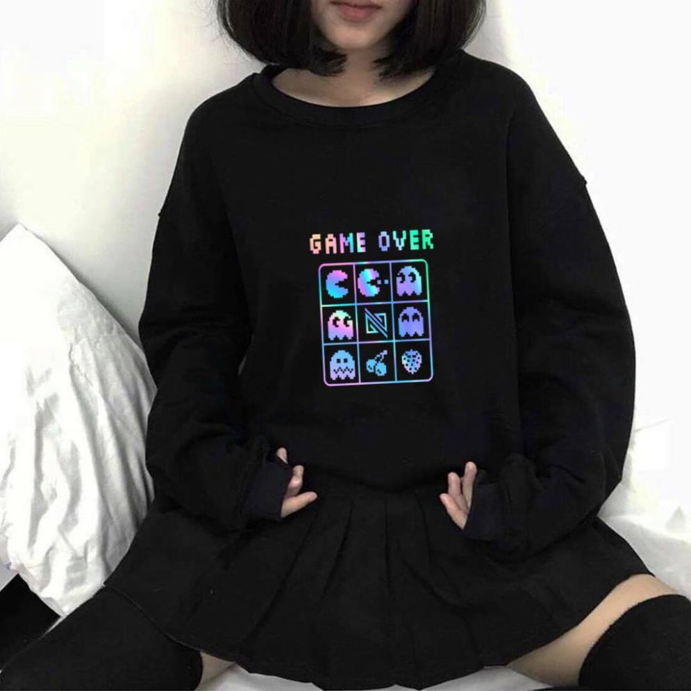 Áo Sweater Game Over Phản Quang, Aó Nỉ Dài Tay Nam Nữ Cá Tính - AS22 | BigBuy360 - bigbuy360.vn